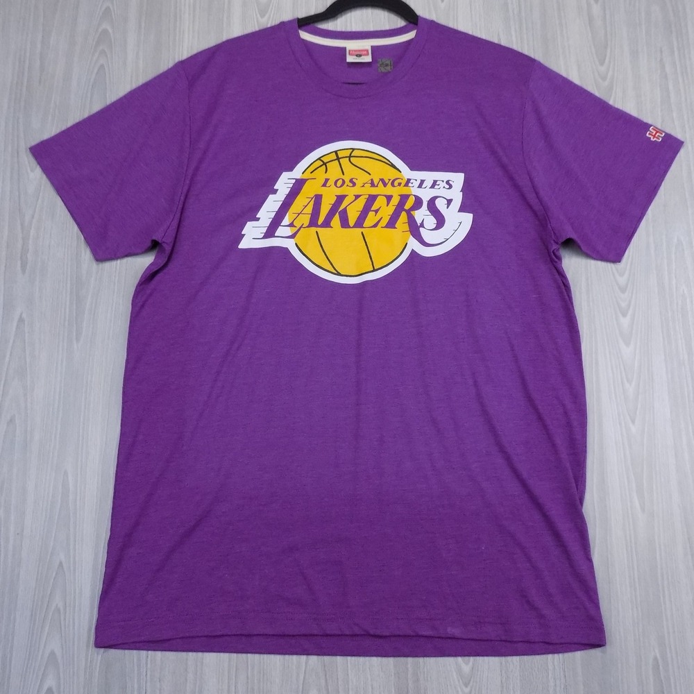 Los Angeles Lakers T-Shirt Mens L Purple NBA Basketball Homage EUC